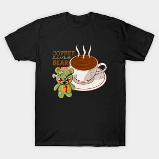 Coffee zombie bear T-Shirt